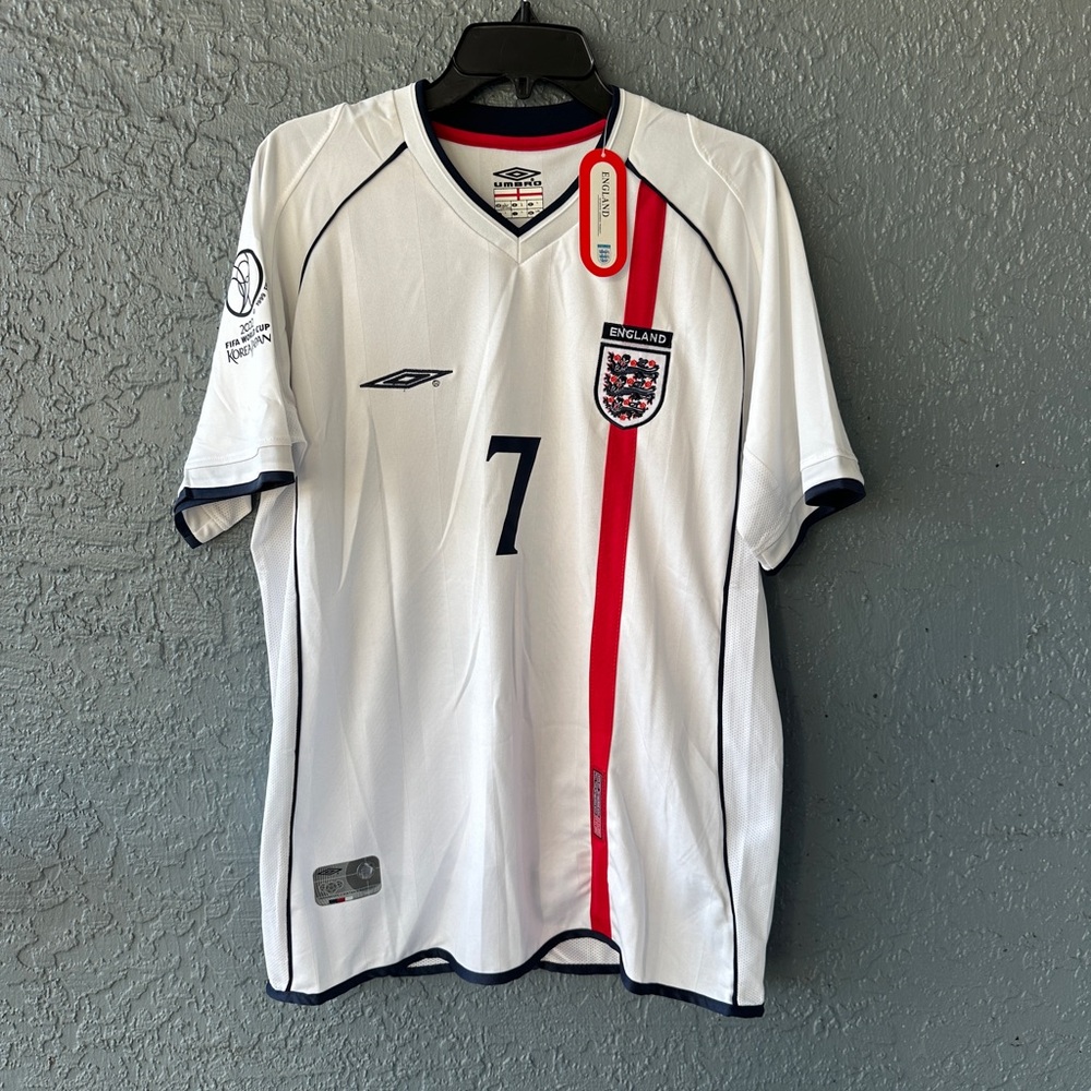 England Jersey 2002 Beckham white